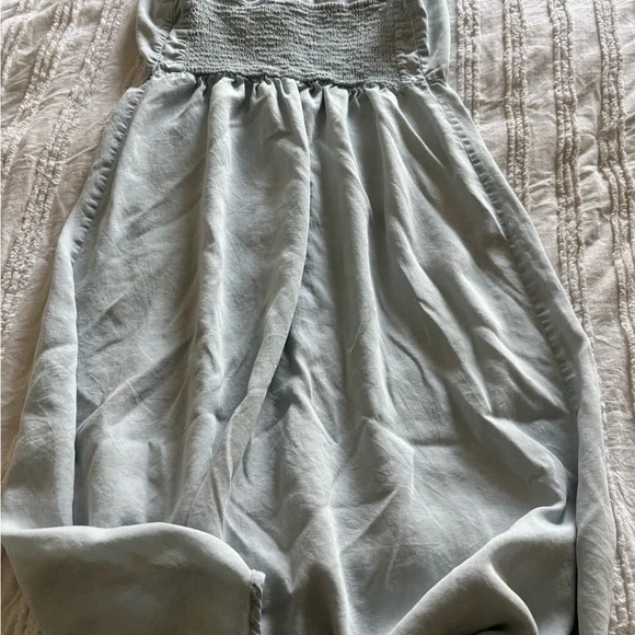 Mid Length Light Blue Button-Down Dress - Picture 2 of 3